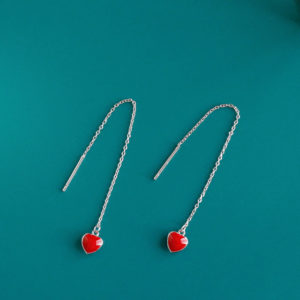 Earrings - 925 silver wild heart drop - Adley3