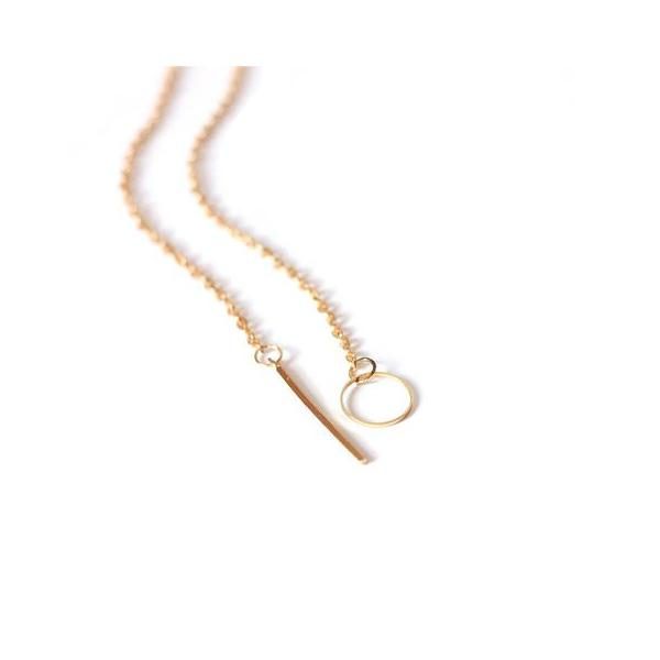 Necklace - Harper - minimilistic gold ring 3