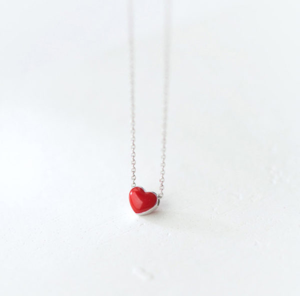 red drop necklace